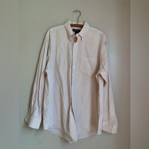 Brooks Brothers Long Sleeve Button down Shirt Cotton Yellow Plaid CL Non Iron